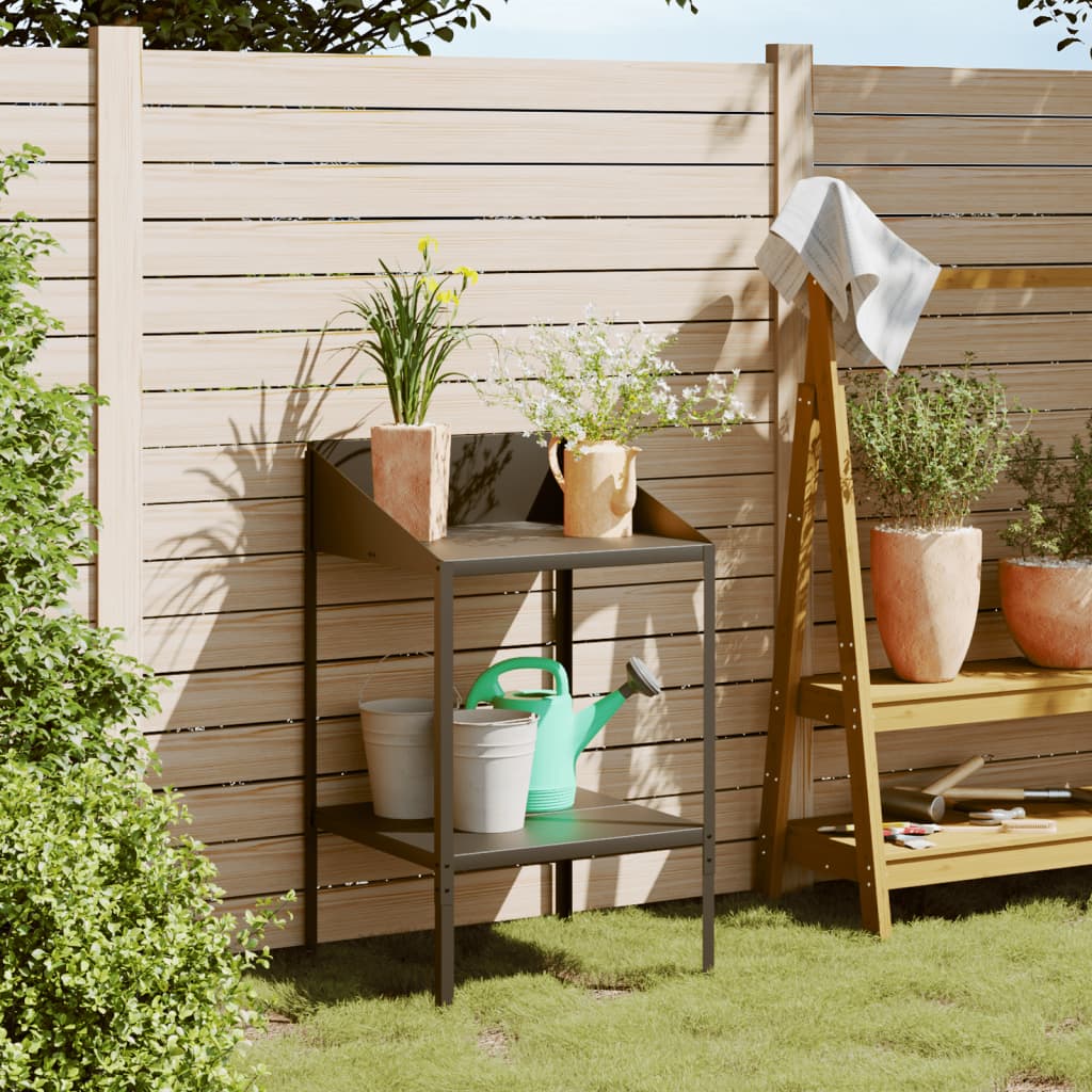 Berkfield Plant Stand Anthracite 56.5x54.5x100 cm Galvanised Steel