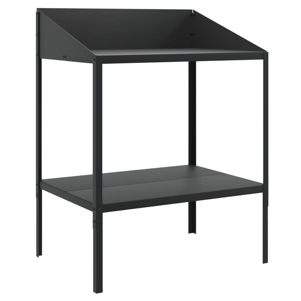 Berkfield Plant Stand Anthracite 75.5x54.5x100 cm Galvanised Steel
