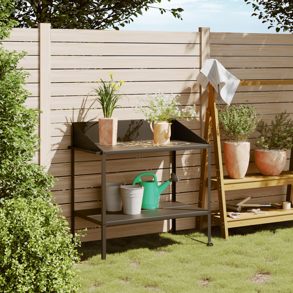 Berkfield Plant Stand Anthracite 100x54.5x100 cm Galvanised Steel