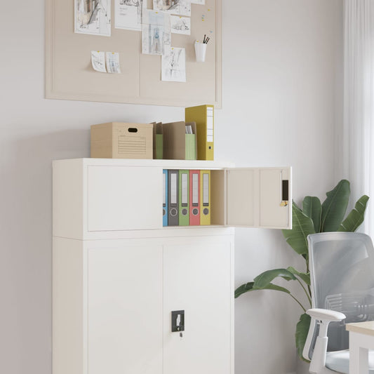 Berkfield File Cabinet White 90x40x40 cm Steel