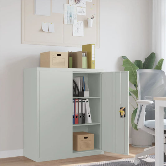 Berkfield File Cabinet Light Grey 90x40x105 cm Steel