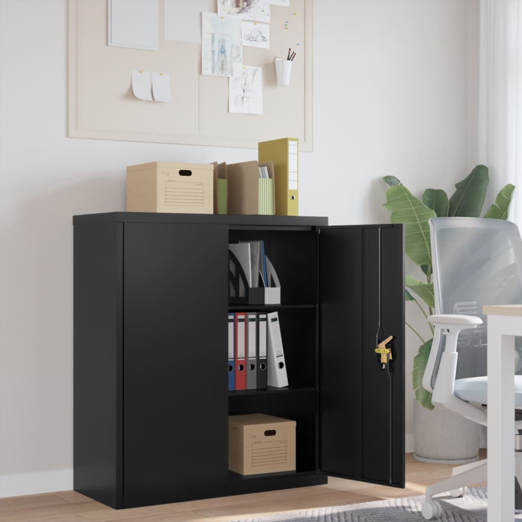 Berkfield File Cabinet Black 90x40x105 cm Steel