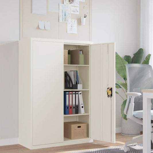 Berkfield File Cabinet White 90x40x140 cm Steel