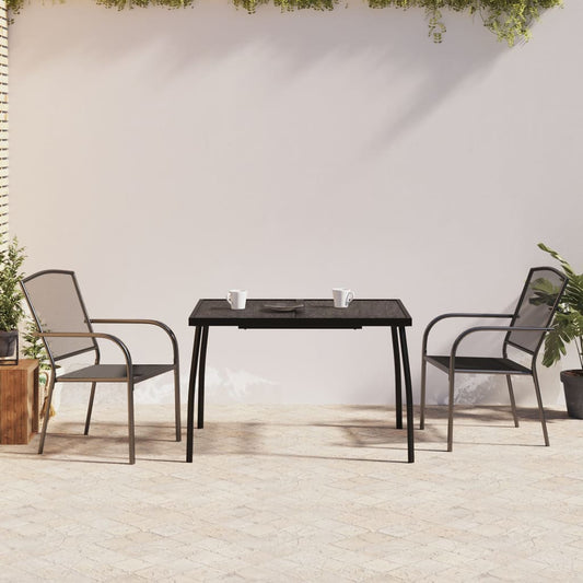 Berkfield 3 Piece Garden Dining Set Anthracite Steel
