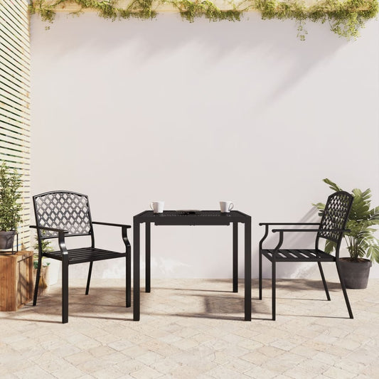 Berkfield 3 Piece Garden Dining Set Anthracite Steel