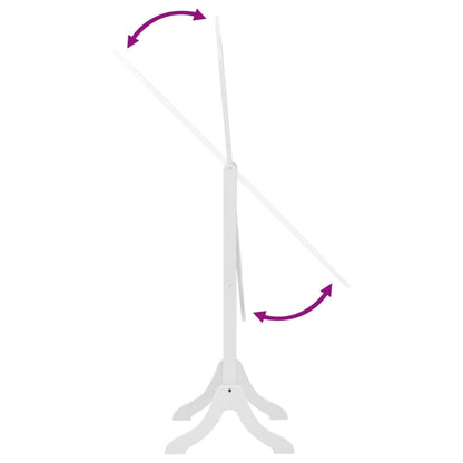 Berkfield Free Standing Mirror White 45.5x47.5x160 cm Engineered Wood