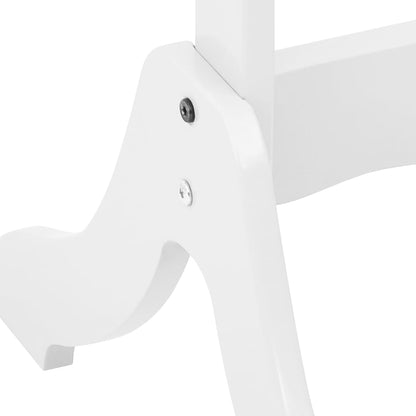 Berkfield Free Standing Mirror White 45.5x47.5x160 cm Engineered Wood