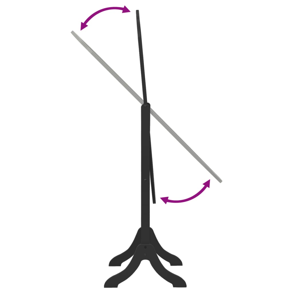 Berkfield Free Standing Mirror Black 45.5x47.5x160 cm Engineered Wood