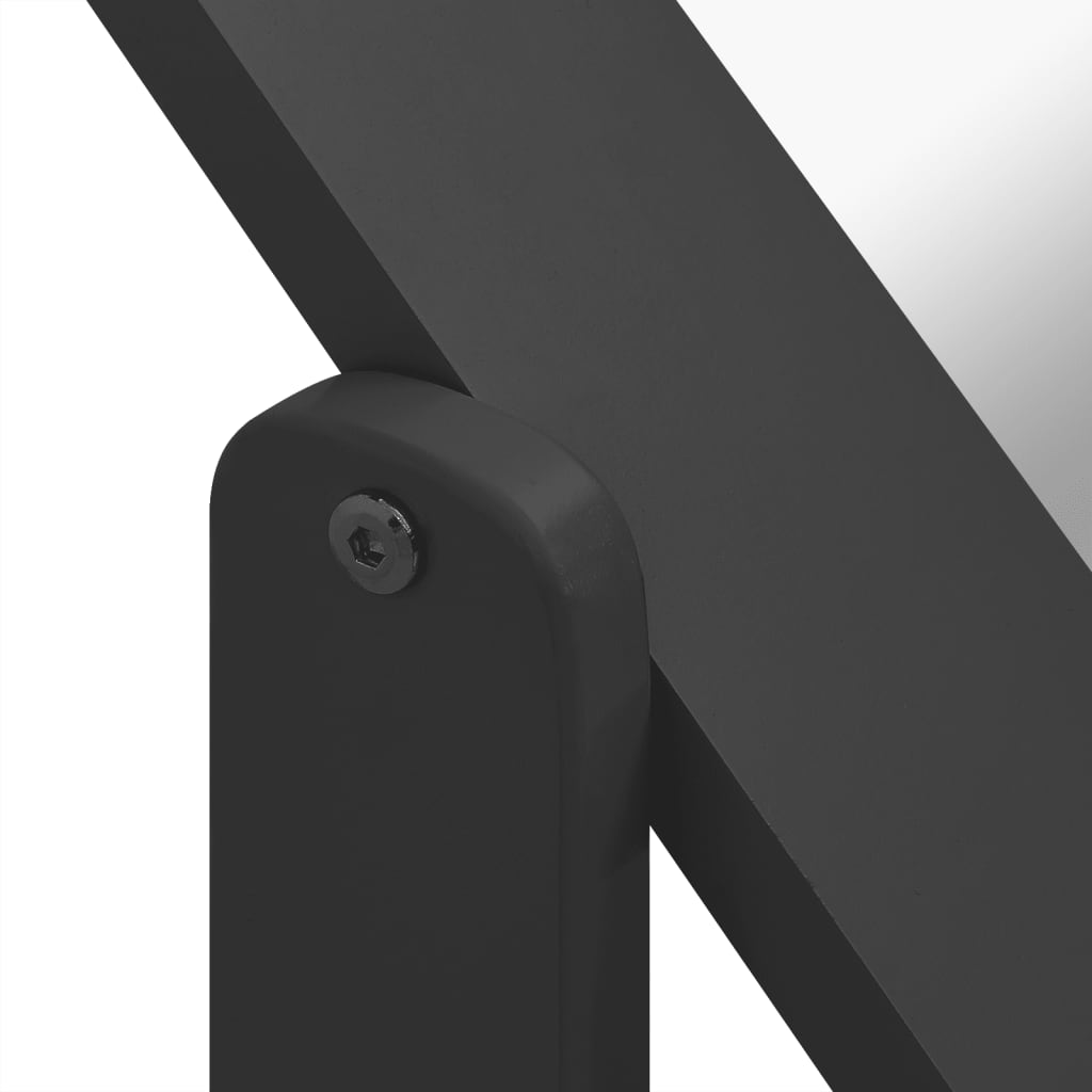 Berkfield Free Standing Mirror Black 45.5x47.5x160 cm Engineered Wood