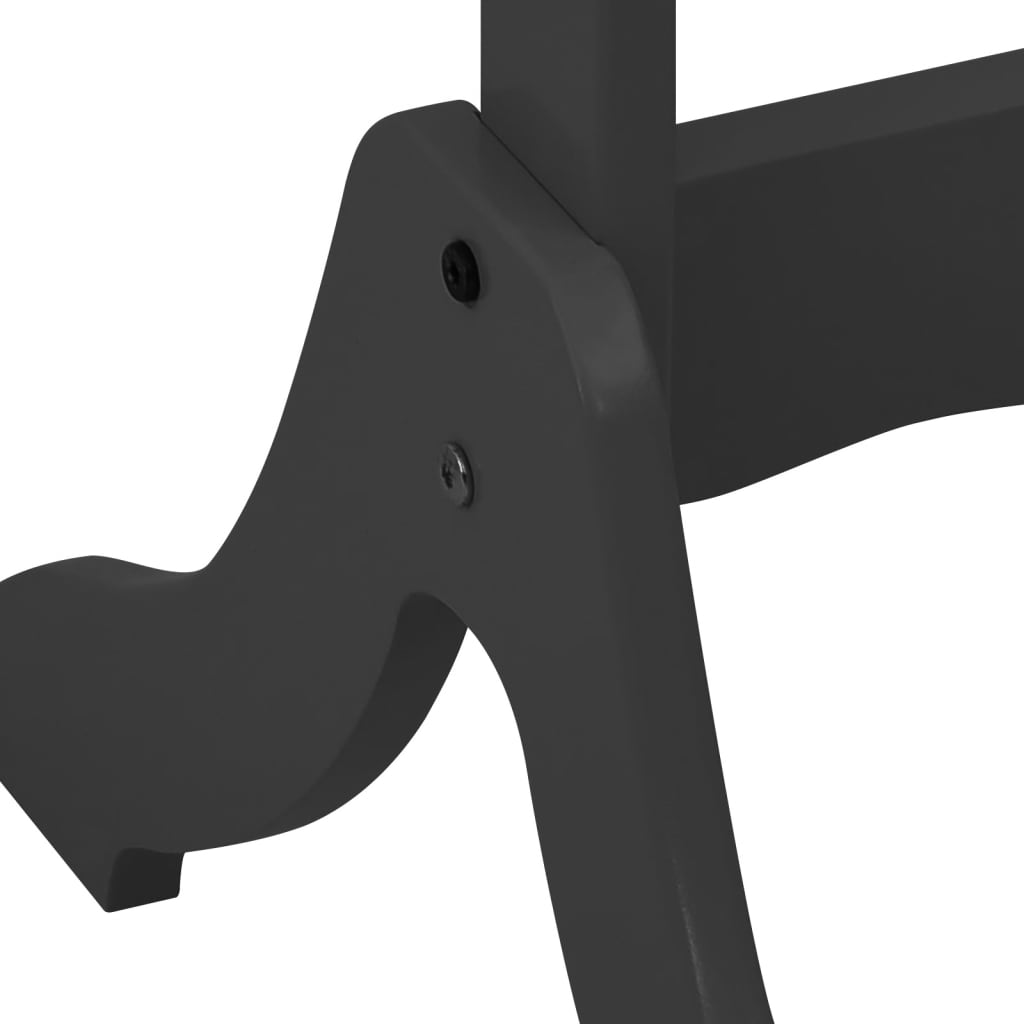 Berkfield Free Standing Mirror Black 45.5x47.5x160 cm Engineered Wood