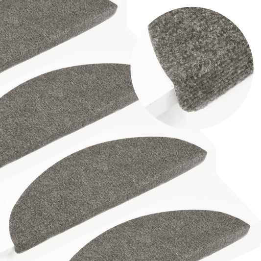 Berkfield Stair Mats Self-adhesive 10 pcs Grey 56x17x3 cm