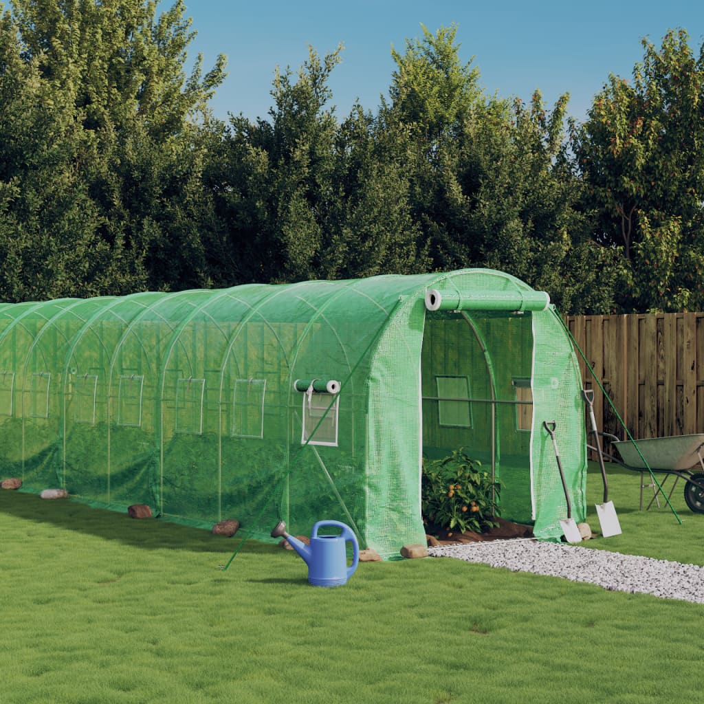 Berkfield Greenhouse with Steel Frame Green 24 m�__ 12x2x2 m