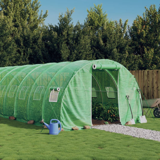 Berkfield Greenhouse with Steel Frame Green 30 m�__ 10x3x2 m