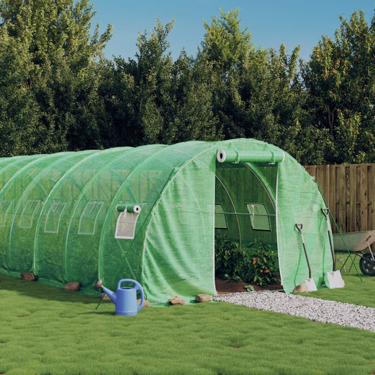 Berkfield Greenhouse with Steel Frame Green 54 m�__ 18x3x2 m