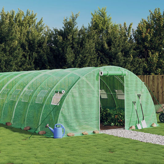 Berkfield Greenhouse with Steel Frame Green 72 m�__ 18x4x2 m