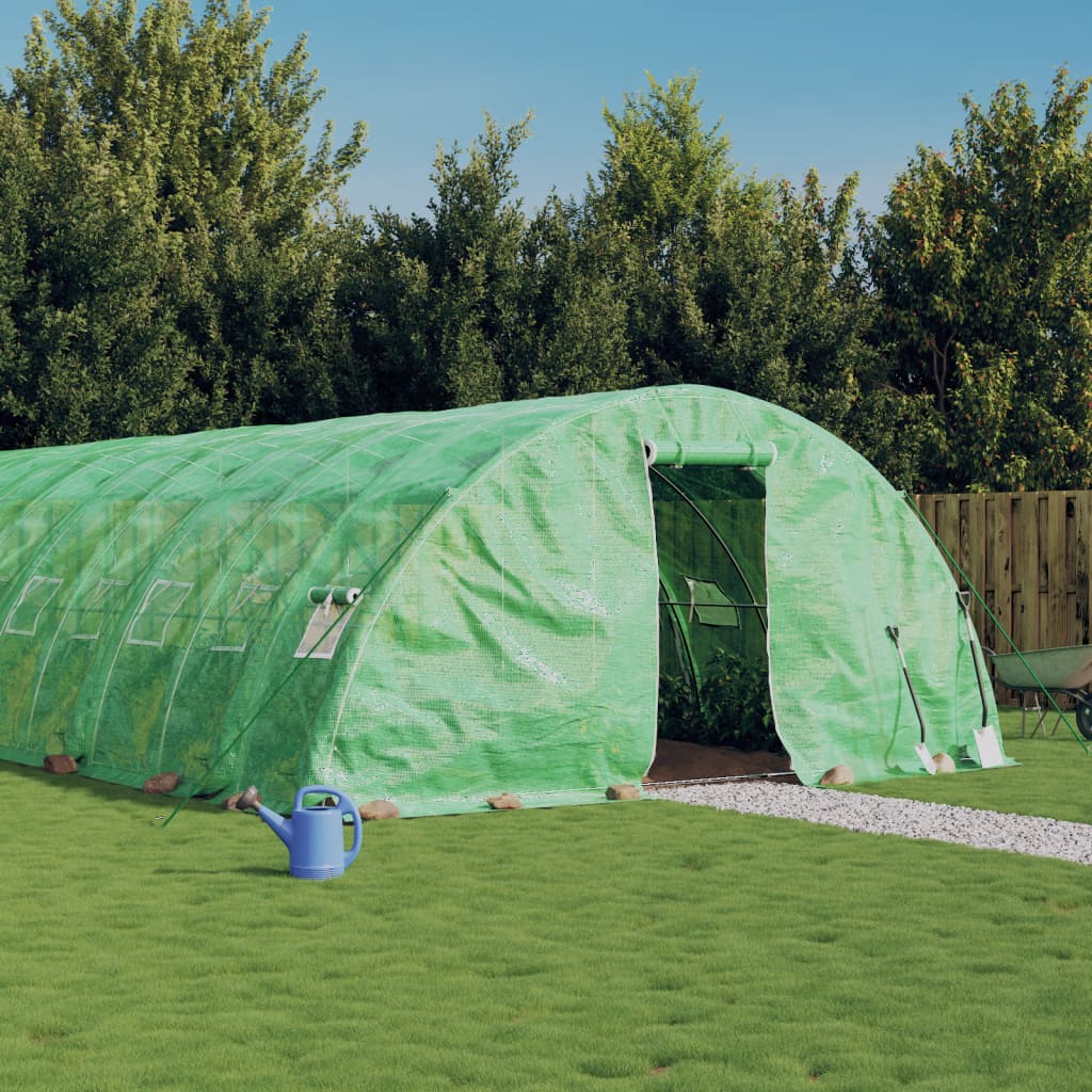 Berkfield Greenhouse with Steel Frame Green 50 m�__ 10x5x2.3 m