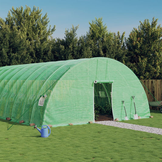 Berkfield Greenhouse with Steel Frame Green 132 m�__ 22x6x2.85 m
