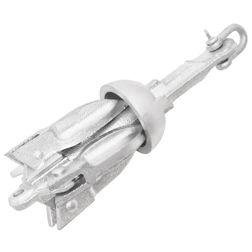 Berkfield Folding Anchor Silver 0.7 kg Malleable Iron