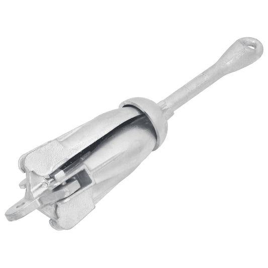 Berkfield Folding Anchor Silver 6 kg Malleable Iron