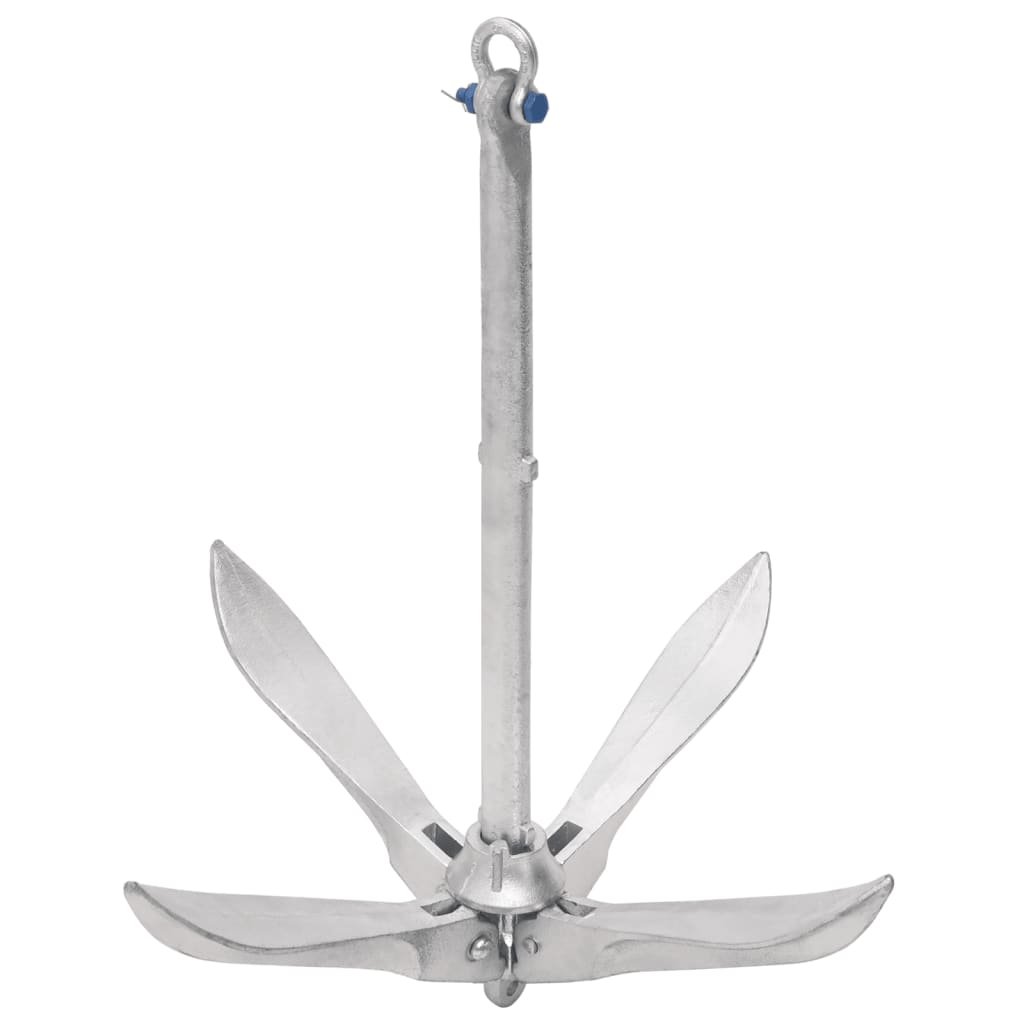 Berkfield Folding Anchor Silver 10 kg Malleable Iron