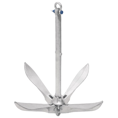 Berkfield Folding Anchor Silver 10 kg Malleable Iron