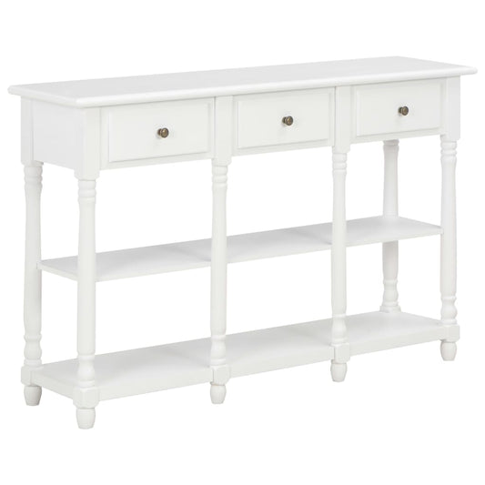Berkfield Console Table White 110x30x76cm Engineered Wood