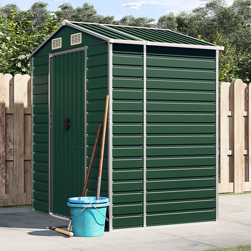 Berkfield Garden Shed Green 191x130x198 cm Galvanised Steel