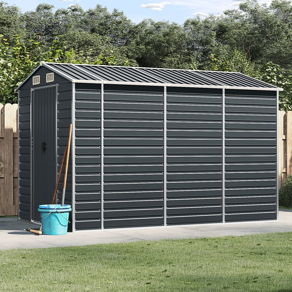 Berkfield Garden Shed Anthracite 191x300x198 cm Galvanised Steel