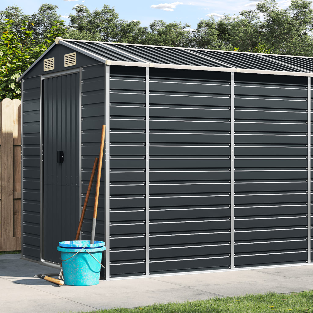Berkfield Garden Shed Anthracite 191x725x198 cm Galvanised Steel