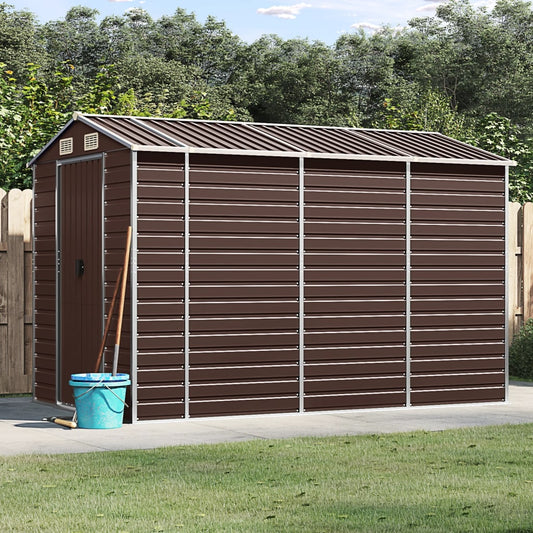 Berkfield Garden Shed Brown 191x300x198 cm Galvanised Steel