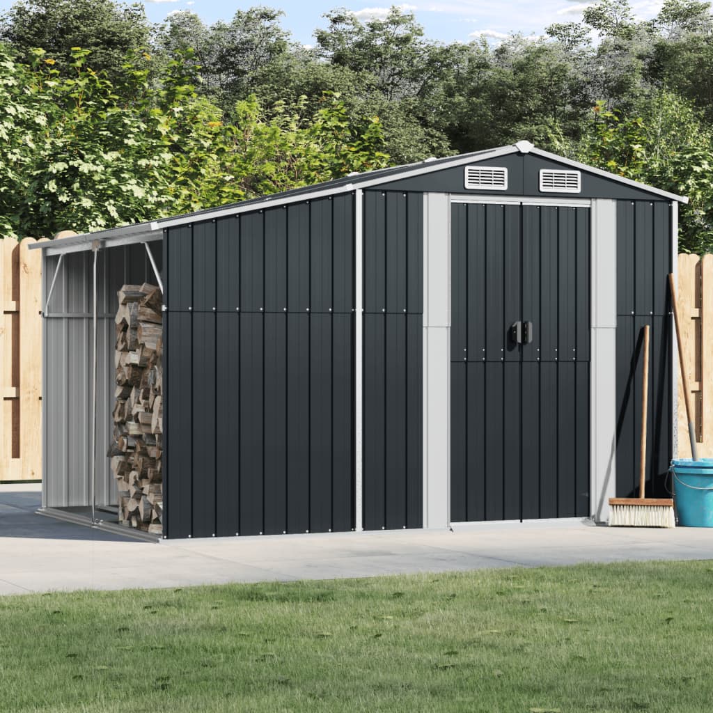 Berkfield Garden Shed Anthracite 277x192.5x179 cm Galvanised Steel