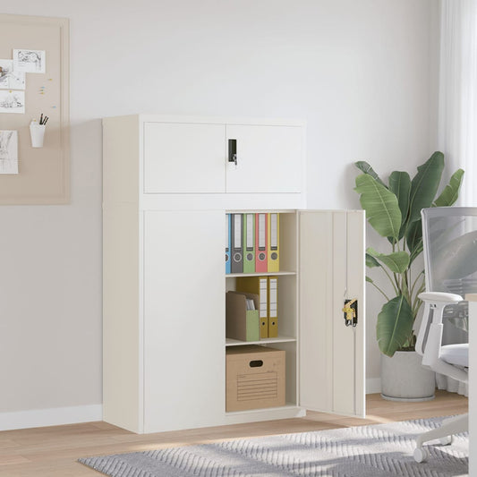 Berkfield File Cabinet White 90x40x145 cm Steel