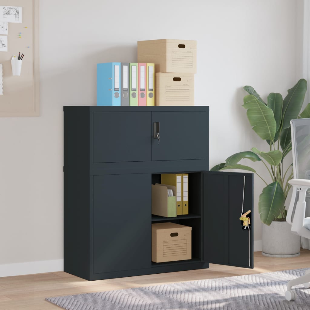 Berkfield File Cabinet Anthracite 90x40x110 cm Steel