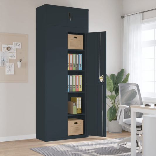 Berkfield File Cabinet Anthracite 90x40x240 cm Steel