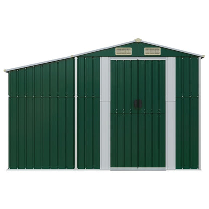 Berkfield Garden Shed Green 277x93x179 cm Galvanised Steel