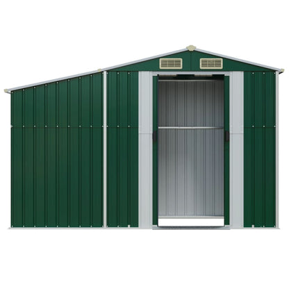 Berkfield Garden Shed Green 277x93x179 cm Galvanised Steel