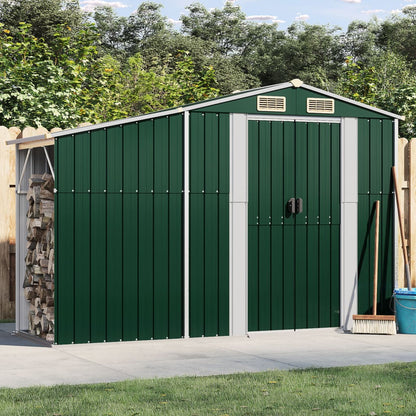 Berkfield Garden Shed Green 277x93x179 cm Galvanised Steel