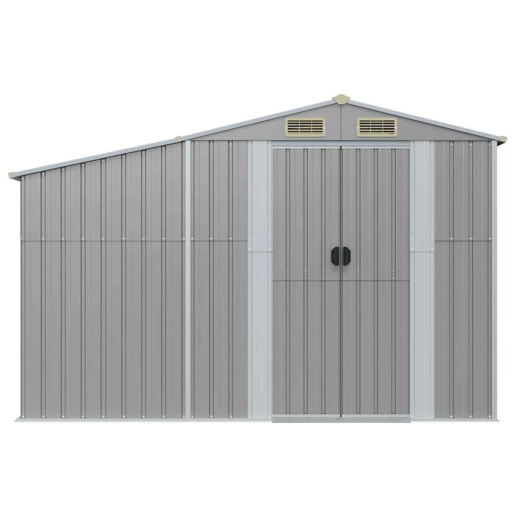 Berkfield Garden Shed Grey 277x93x179 cm Galvanised Steel