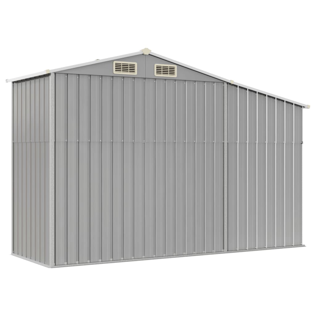 Berkfield Garden Shed Grey 277x93x179 cm Galvanised Steel