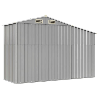 Berkfield Garden Shed Grey 277x93x179 cm Galvanised Steel