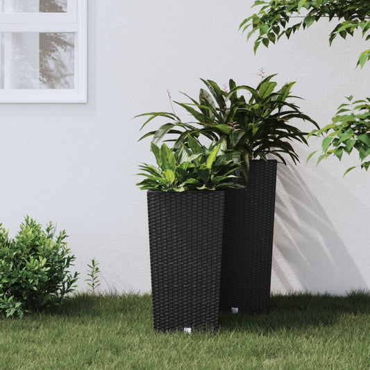Berkfield Planter with Removable Inner Anthracite 11 / 26.5 L PP Rattan