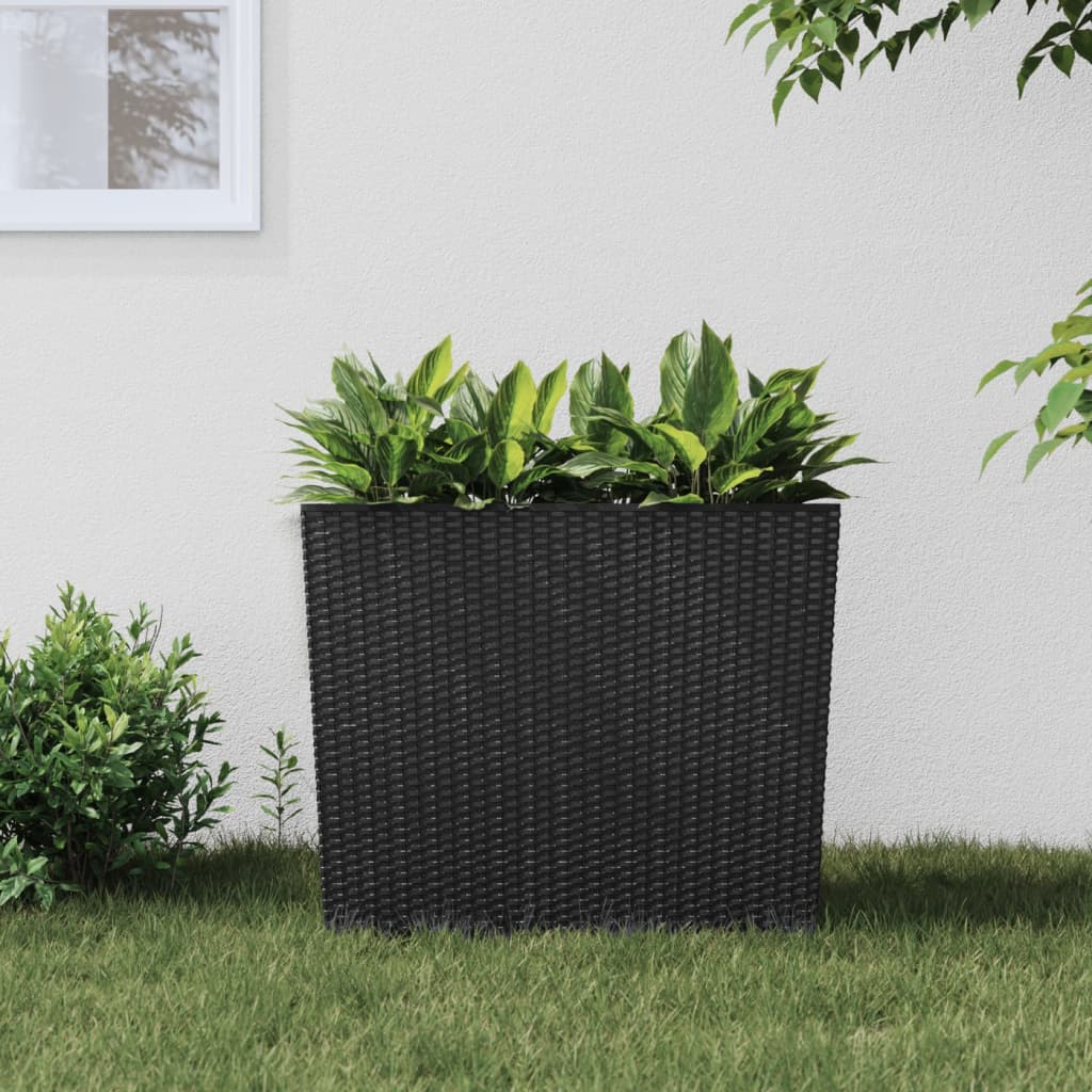 Berkfield Planter with Removable Inner Anthracite 12 / 44 L PP Rattan