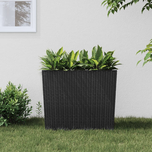 Berkfield Planter with Removable Inner Anthracite 12 / 44 L PP Rattan