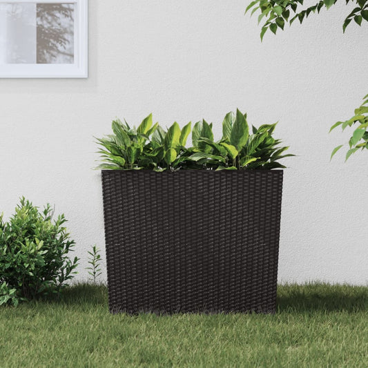 Berkfield Planter with Removable Inner Brown 12 / 44 L PP Rattan