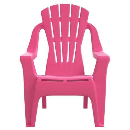 Berkfield Garden Chairs 2 pcs for Children Pink 37x34x44 cm PP Wooden Look