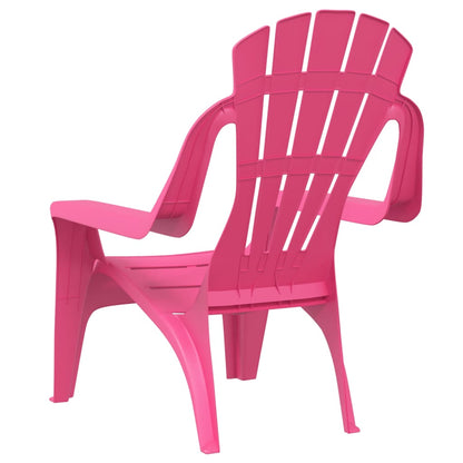 Berkfield Garden Chairs 2 pcs for Children Pink 37x34x44 cm PP Wooden Look