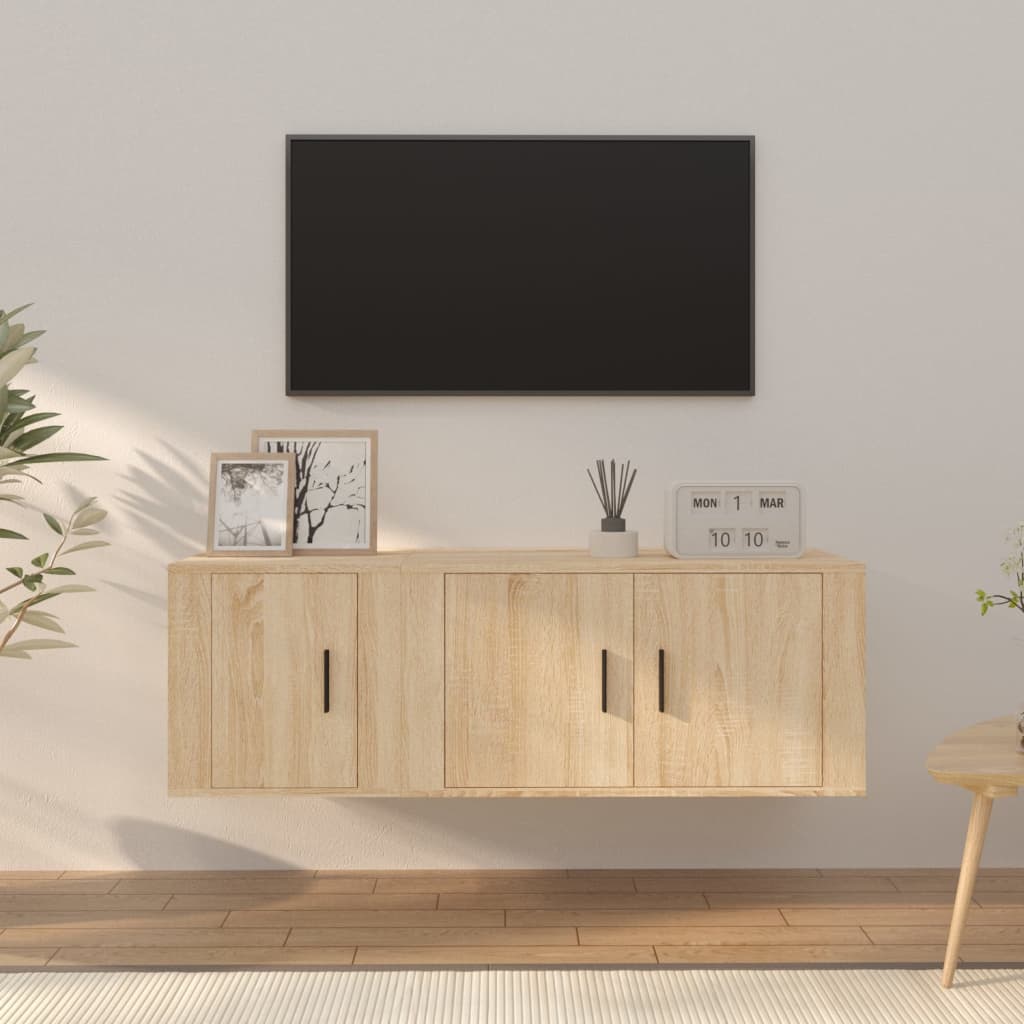 Berkfield 2 Piece TV Cabinet Set Sonoma Oak Engineered Wood