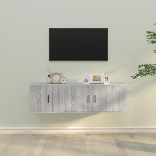 Berkfield 2 Piece TV Cabinet Set Grey Sonoma Engineered Wood