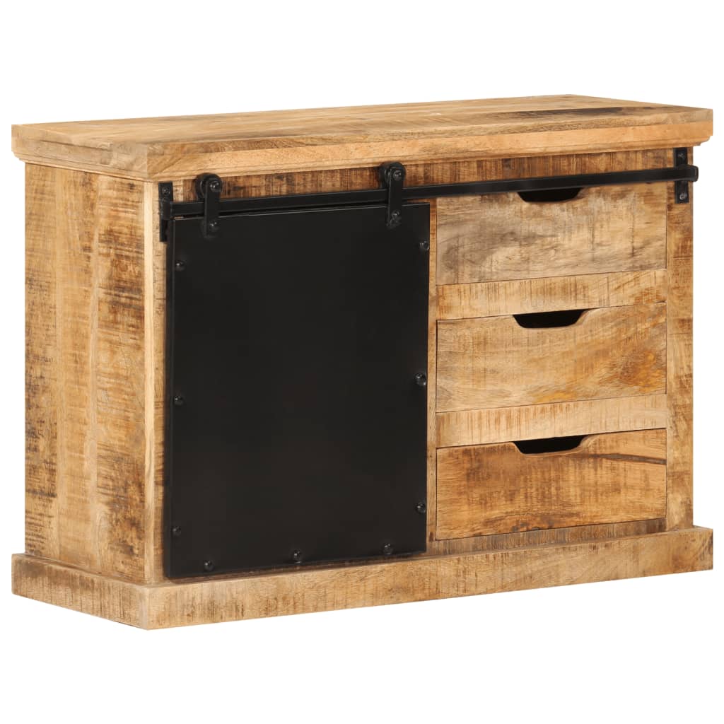 Berkfield Sideboard 80x30x55 cm Solid Rough Wood Mango