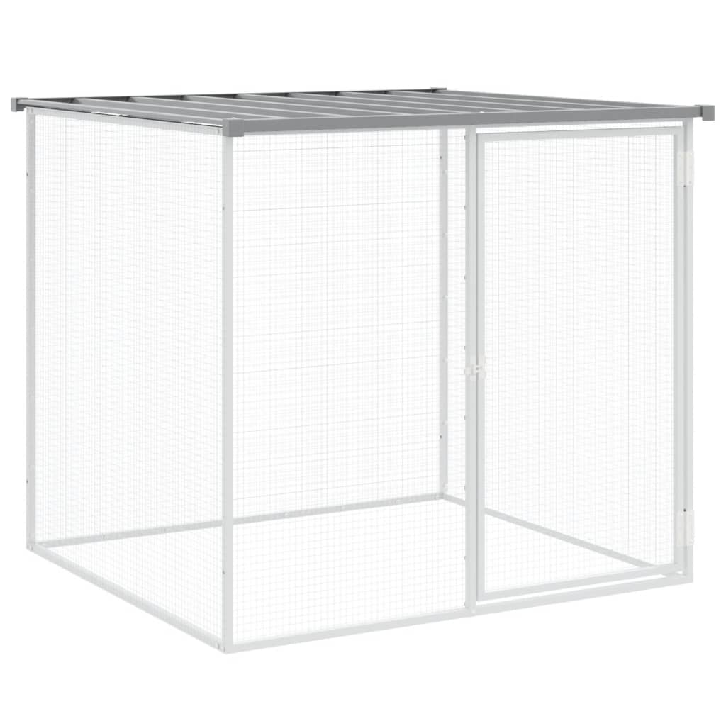 Berkfield Chicken Cage with Roof Light Grey 103x98x90 cm Galvanised Steel